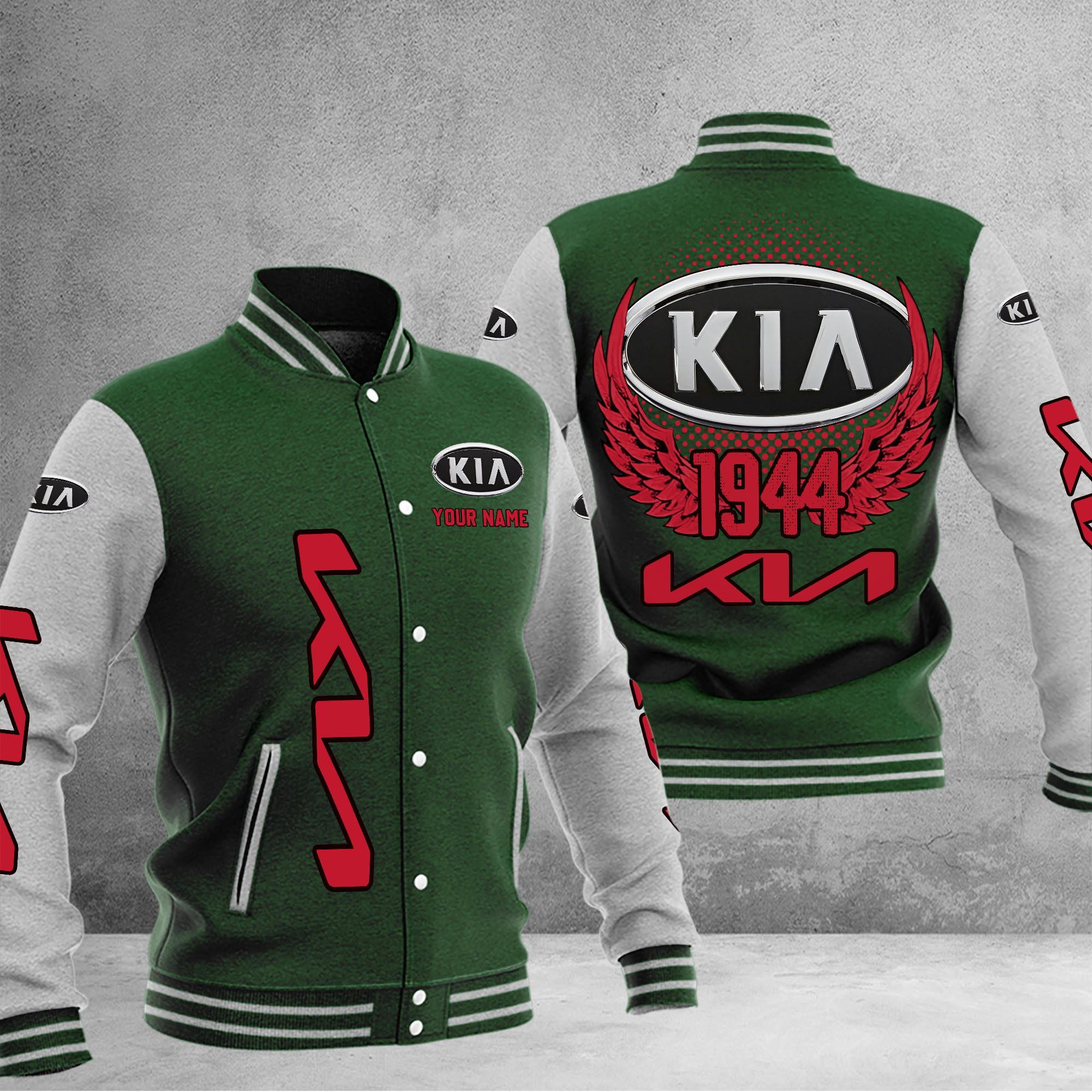 Kia DMHJ1052 Baseball Jacket Multicolor - Famjoys Kia DMHJ1052 Baseball Jacket Multicolor - Famjoys