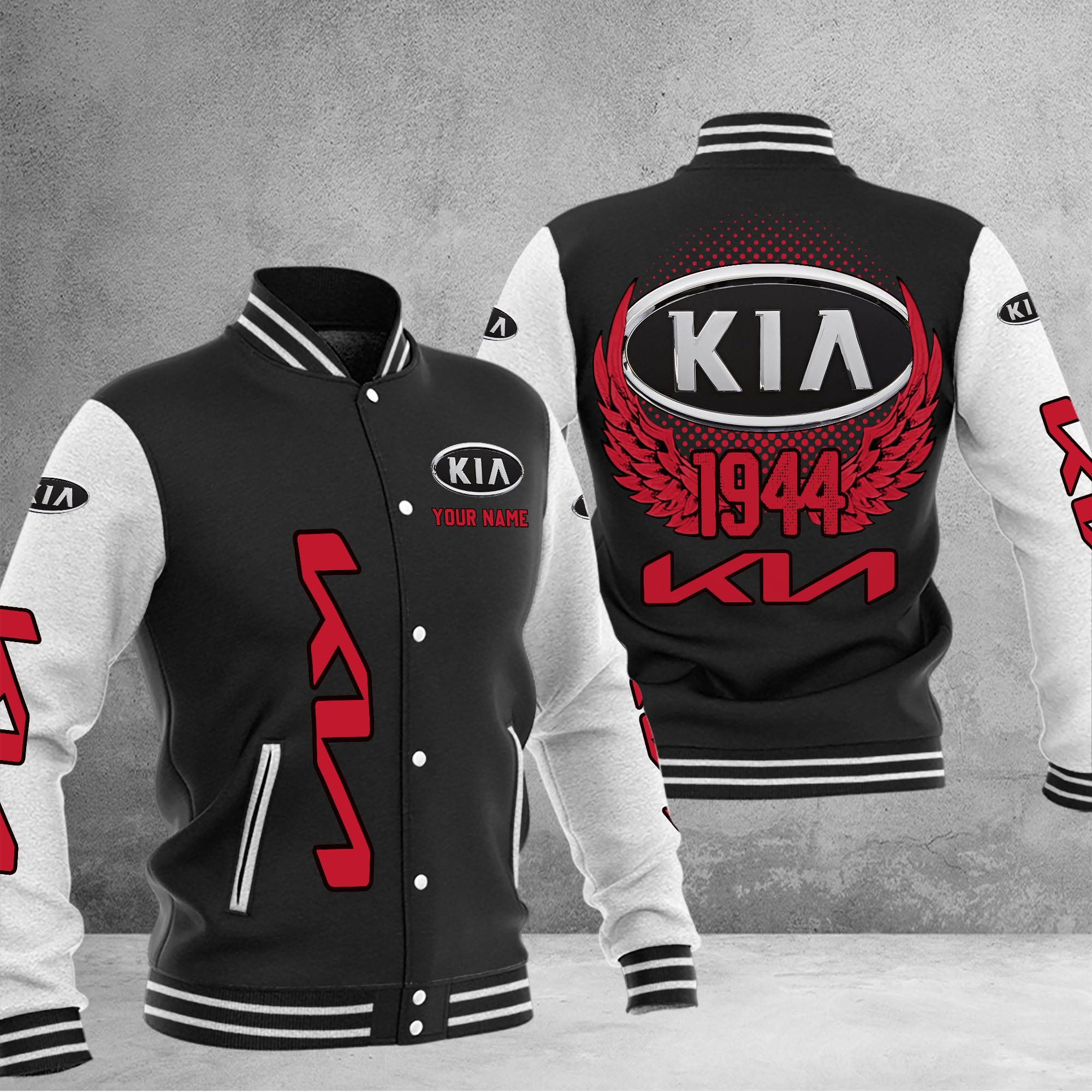 Kia DMHJ1052 Baseball Jacket Multicolor - Famjoys Kia DMHJ1052 Baseball Jacket Multicolor - Famjoys