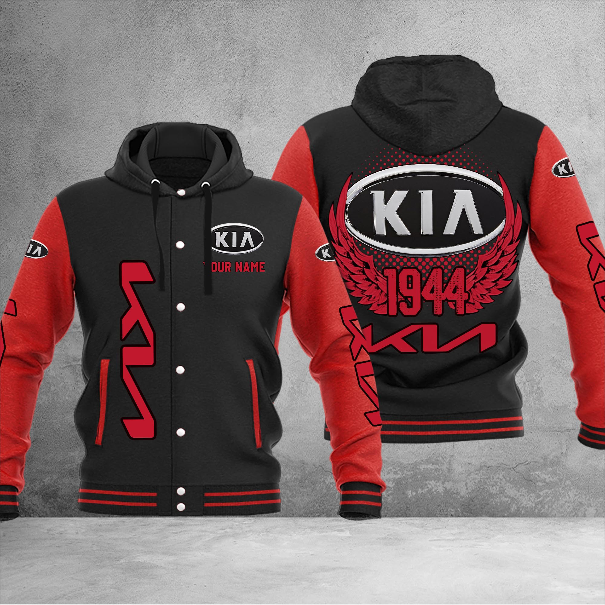 Kia DMHJ1052 Baseball Jacket Multicolor - Famjoys Kia DMHJ1052 Baseball Jacket Multicolor - Famjoys