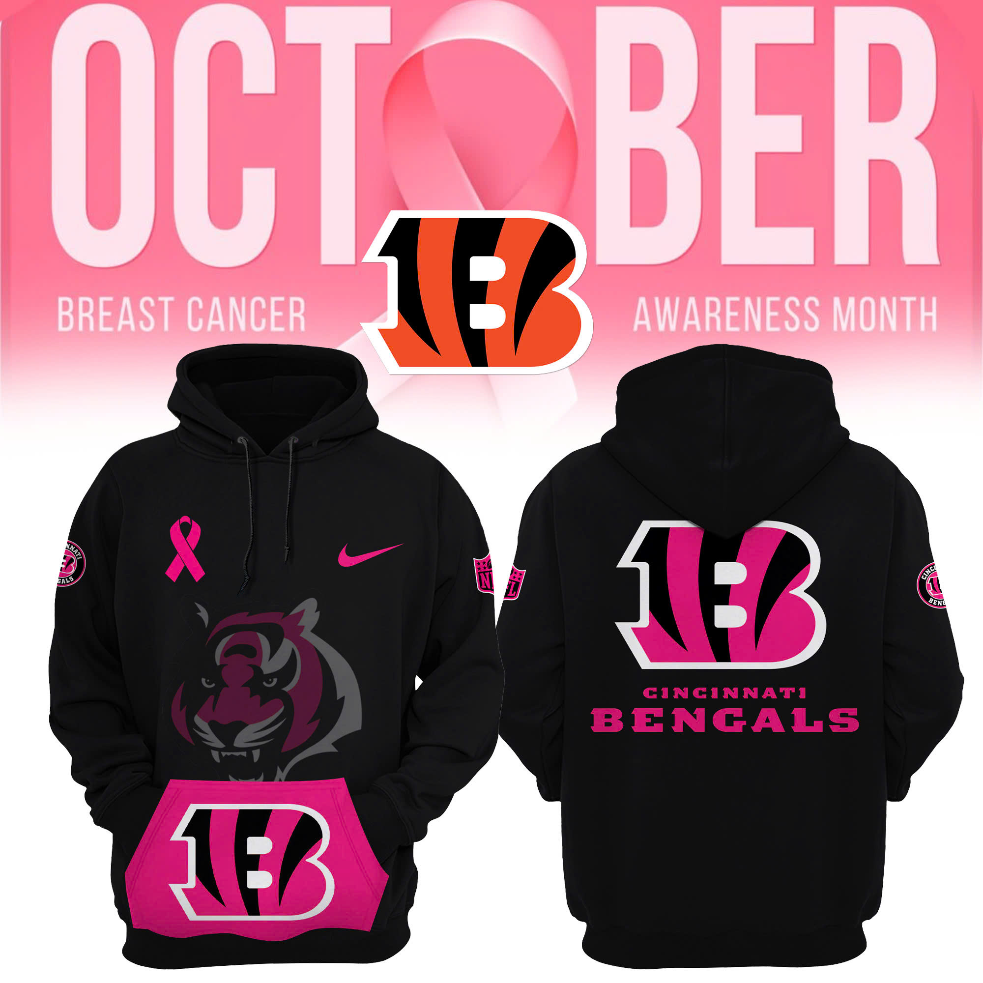 Kid’s Black Cincinnati Bengals Crucial Catch Club Pullover Hoodie V2 - Famjoys Kid’s Black Cincinnati Bengals Crucial Catch Club Pullover Hoodie V2 - Famjoys