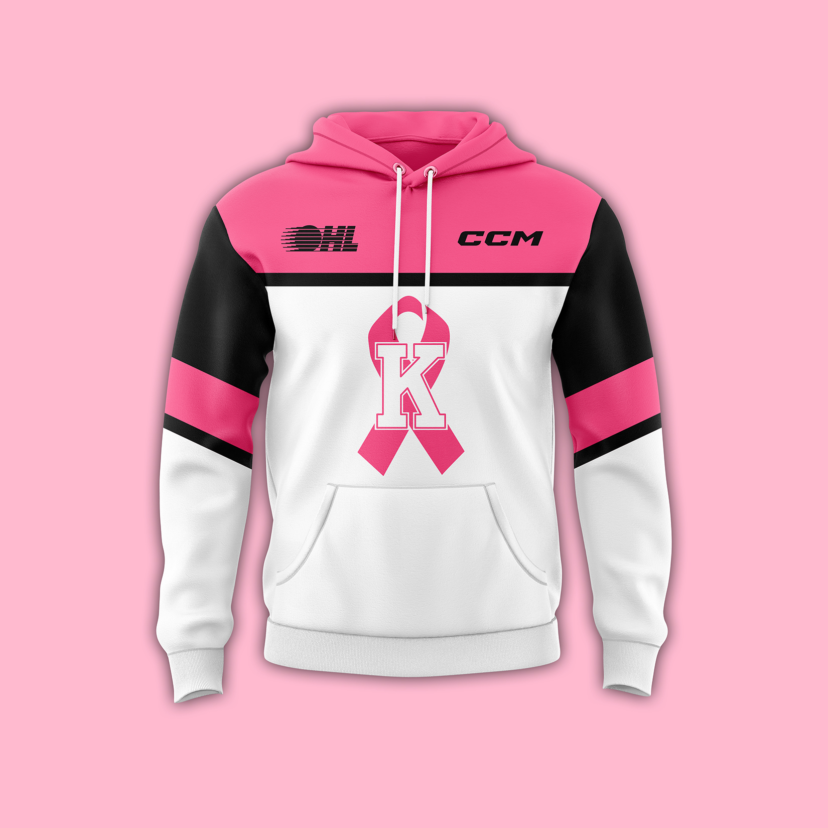 Kingston Frontenacs x Pink in the Rink Hoodie - Famjoys Kingston Frontenacs x Pink in the Rink Hoodie - Famjoys