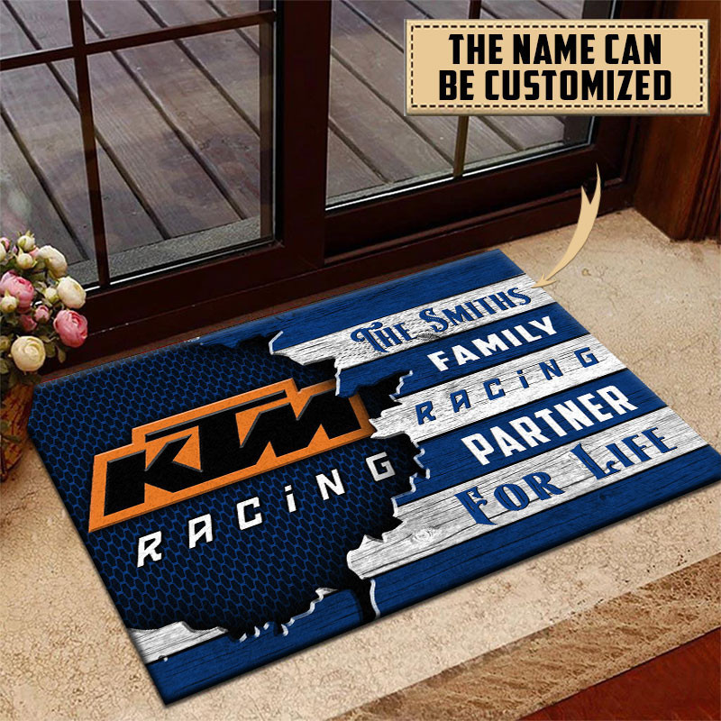 KTM Doormat Custom Name, Multicolor - Famjoys KTM Doormat Custom Name, Multicolor - Famjoys