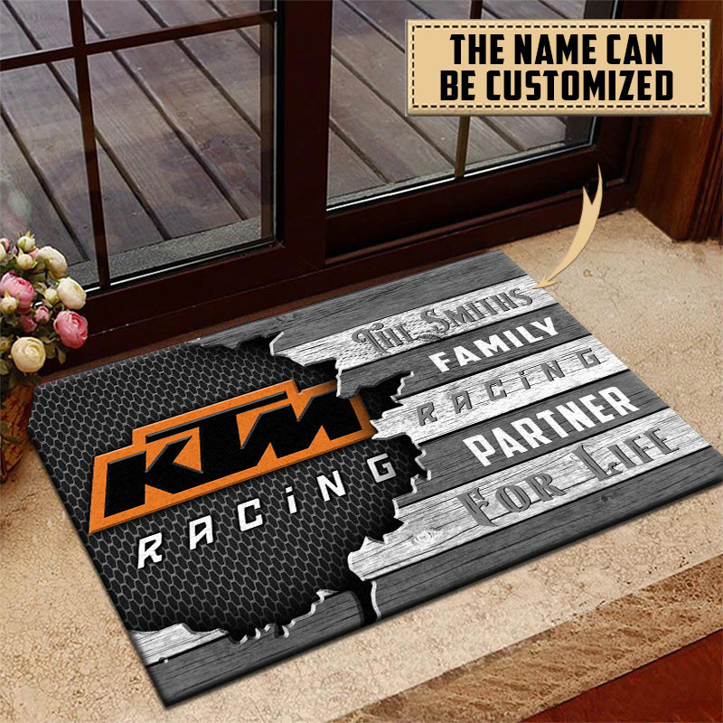KTM Doormat Custom Name, Multicolor - Famjoys KTM Doormat Custom Name, Multicolor - Famjoys