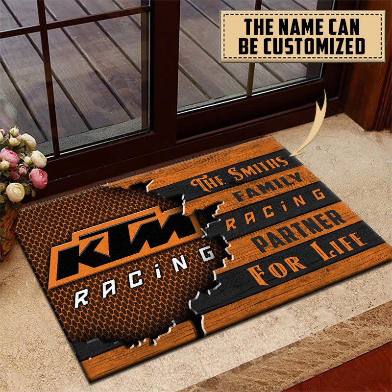 KTM Doormat Custom Name, Multicolor - Famjoys KTM Doormat Custom Name, Multicolor - Famjoys