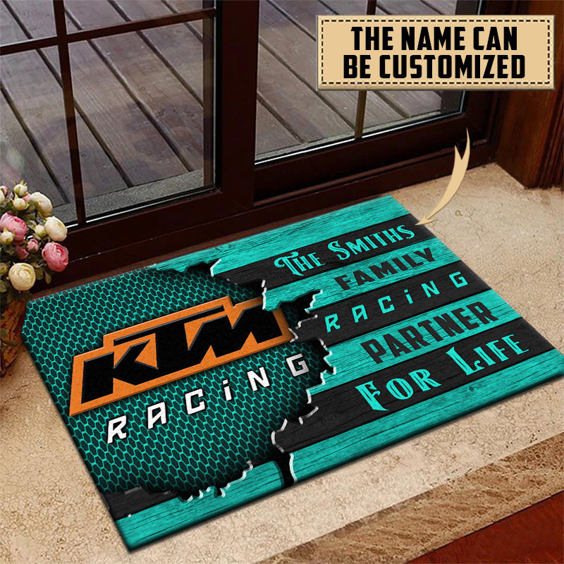 KTM Doormat Custom Name, Multicolor - Famjoys KTM Doormat Custom Name, Multicolor - Famjoys