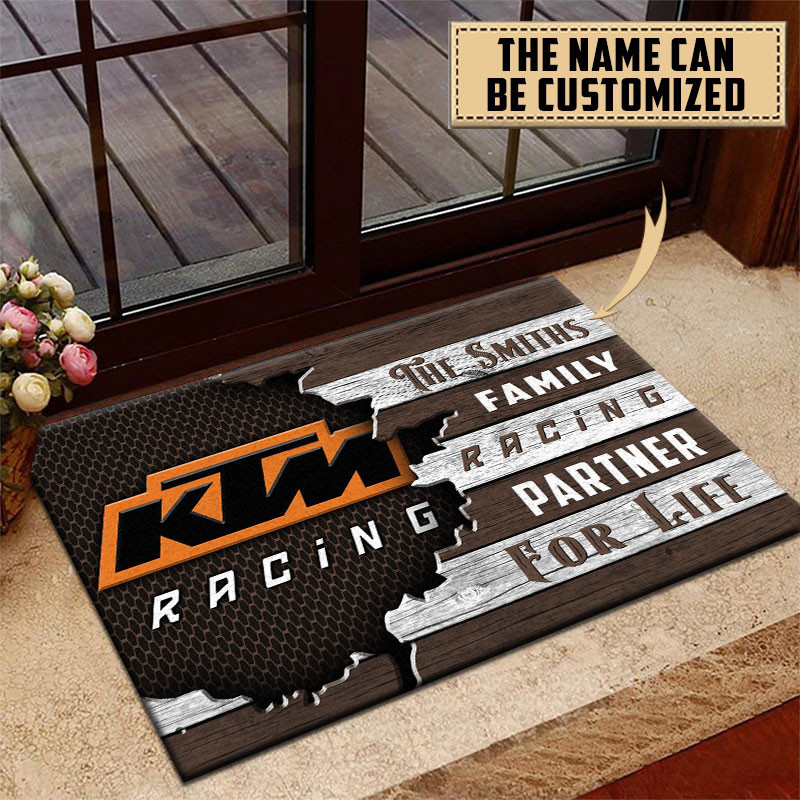KTM Doormat Custom Name, Multicolor - Famjoys KTM Doormat Custom Name, Multicolor - Famjoys