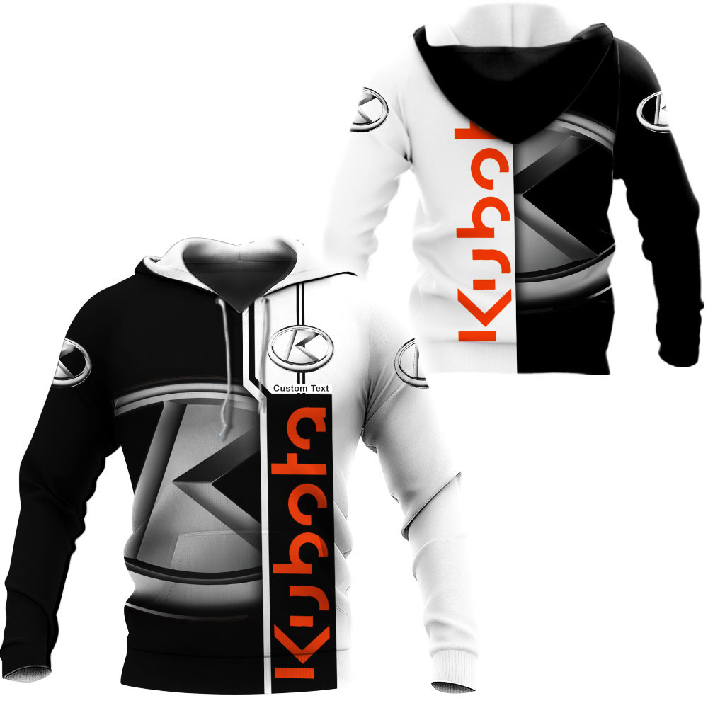 Kubota 3D Apparel Zip Hoodie,Pant,Polo, Button Hawaii Shirt Personalized 