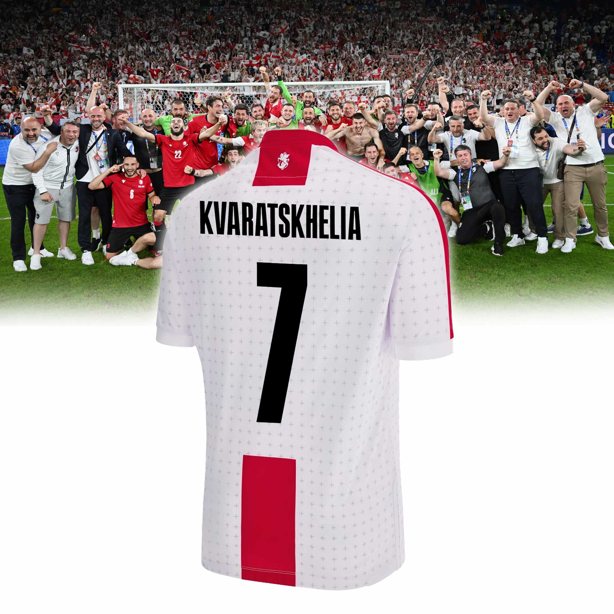 Kvaratskhelia Football Federation adults home match jersey - Famjoys Kvaratskhelia Football Federation adults home match jersey - Famjoys