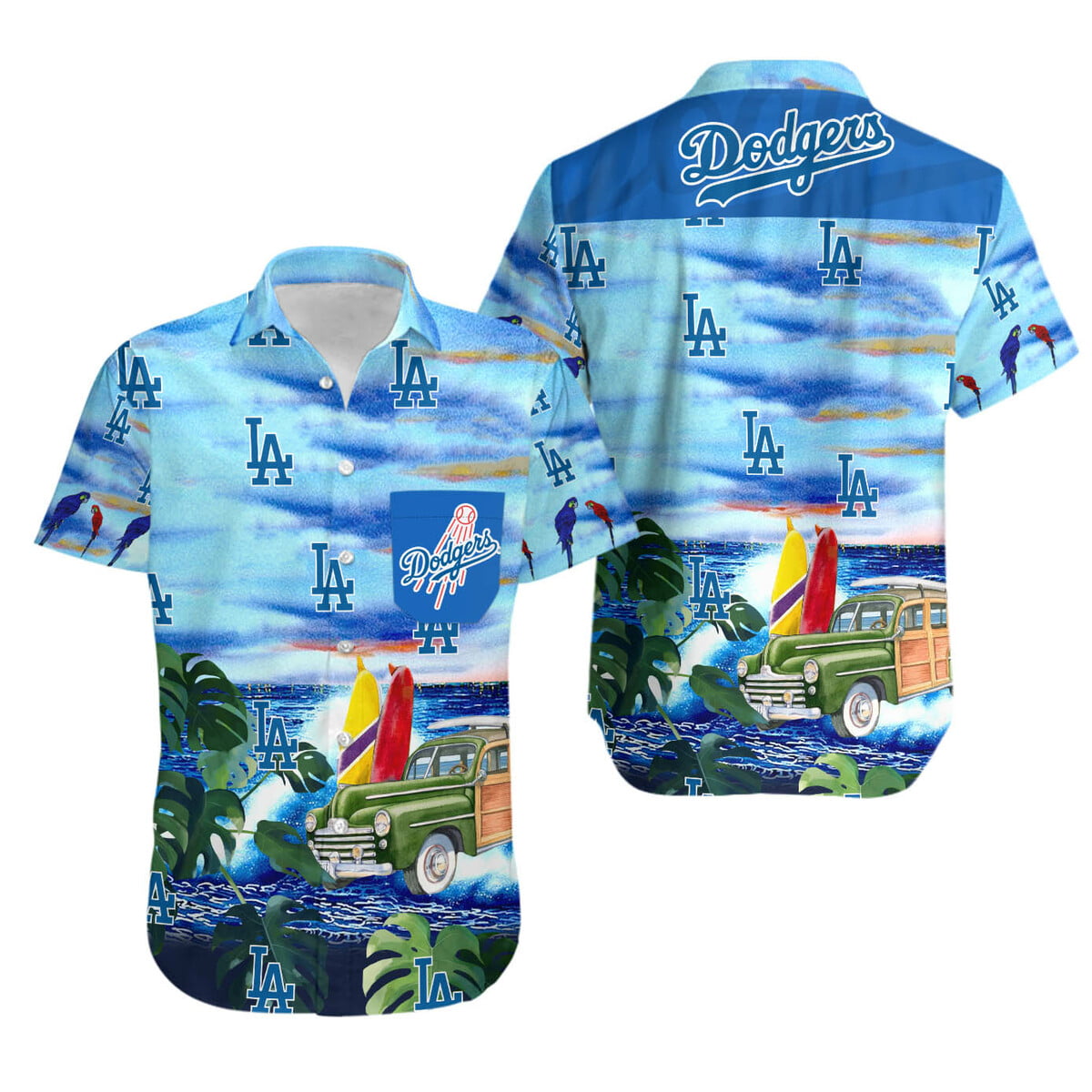 La Dodgers Hawaii Hawaiian Shirt - Famjoys La Dodgers Hawaii Hawaiian Shirt - Famjoys
