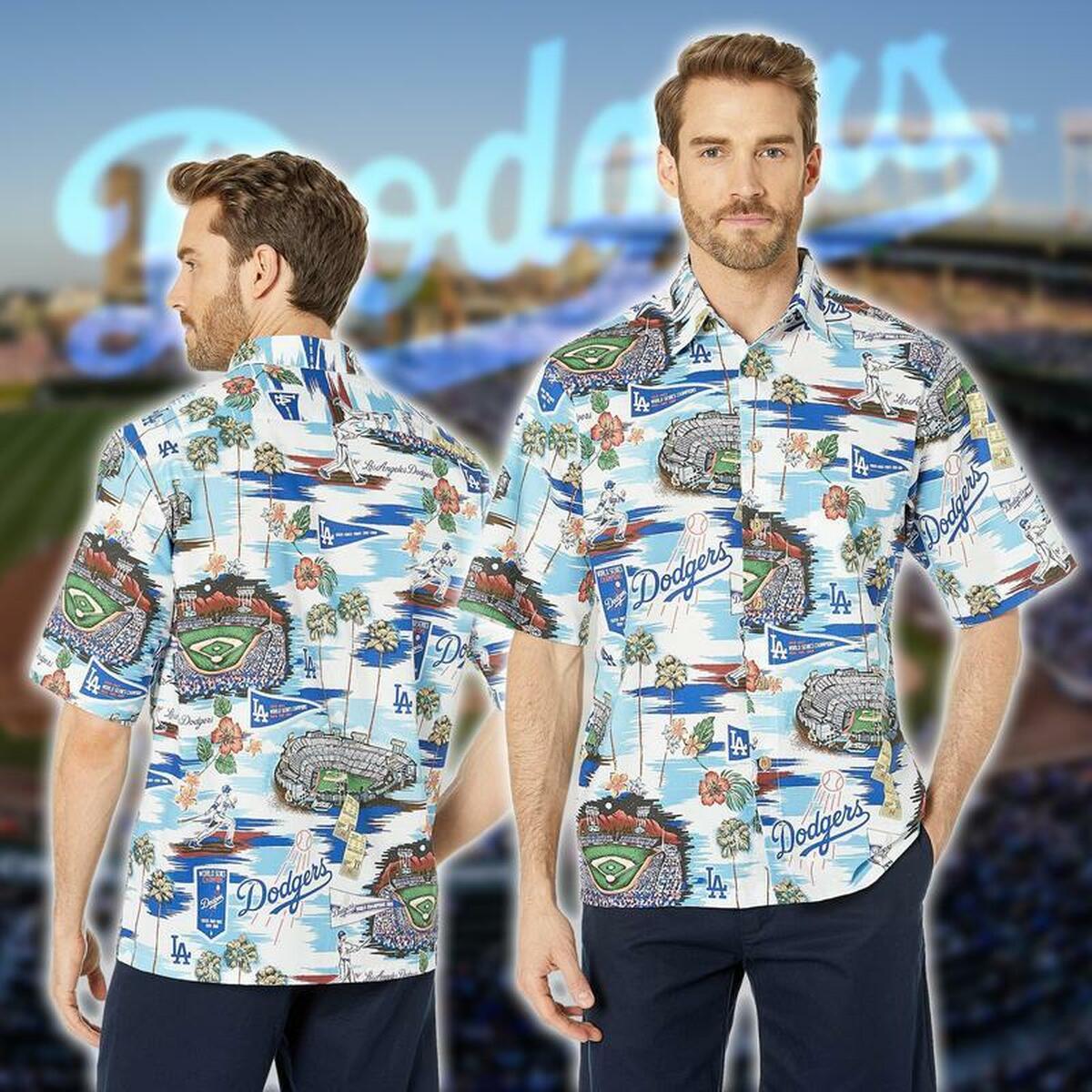 La Dodgers Hawaii Hawaiian Shirt - Famjoys La Dodgers Hawaii Hawaiian Shirt - Famjoys