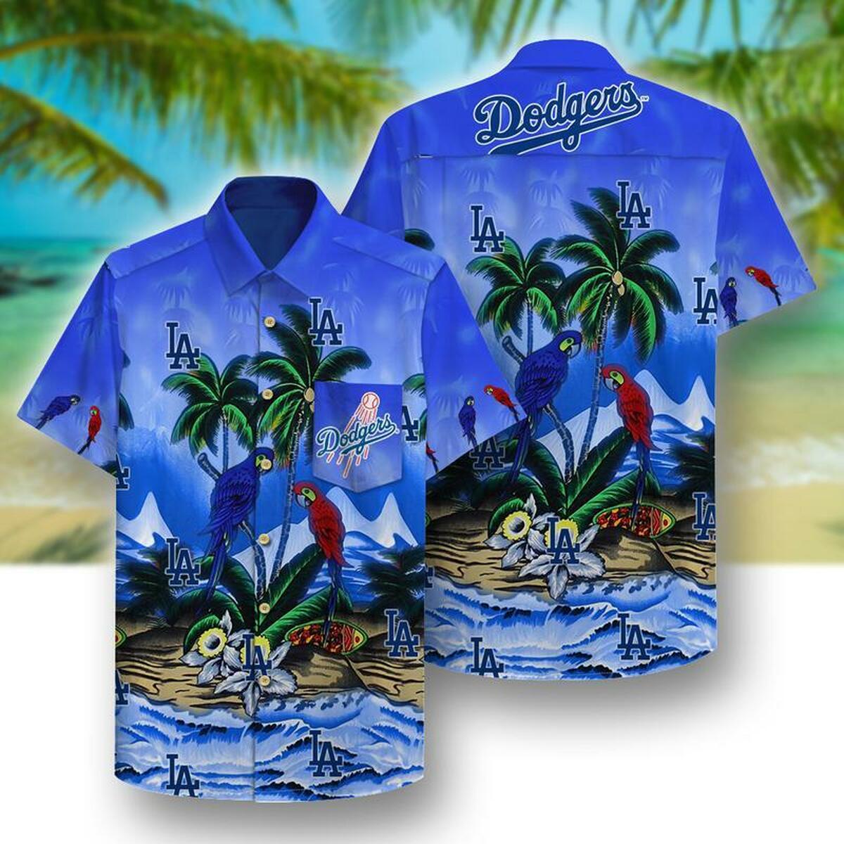 La Dodgers Hawaii Hawaiian Shirt - Famjoys La Dodgers Hawaii Hawaiian Shirt - Famjoys
