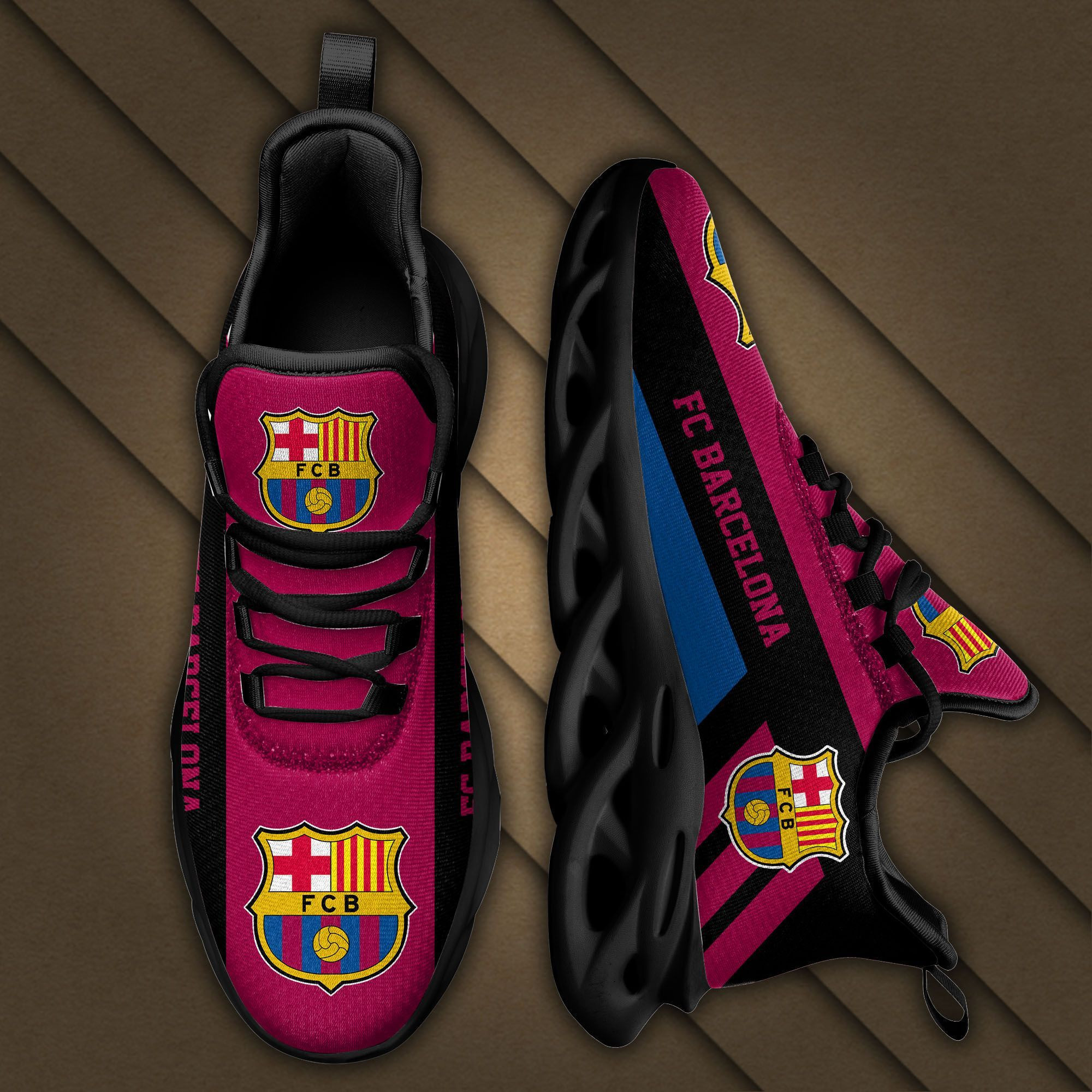 La Liga FC Barcelona Max Soul Sneakers Shoes - Famjoys La Liga FC Barcelona Max Soul Sneakers Shoes - Famjoys