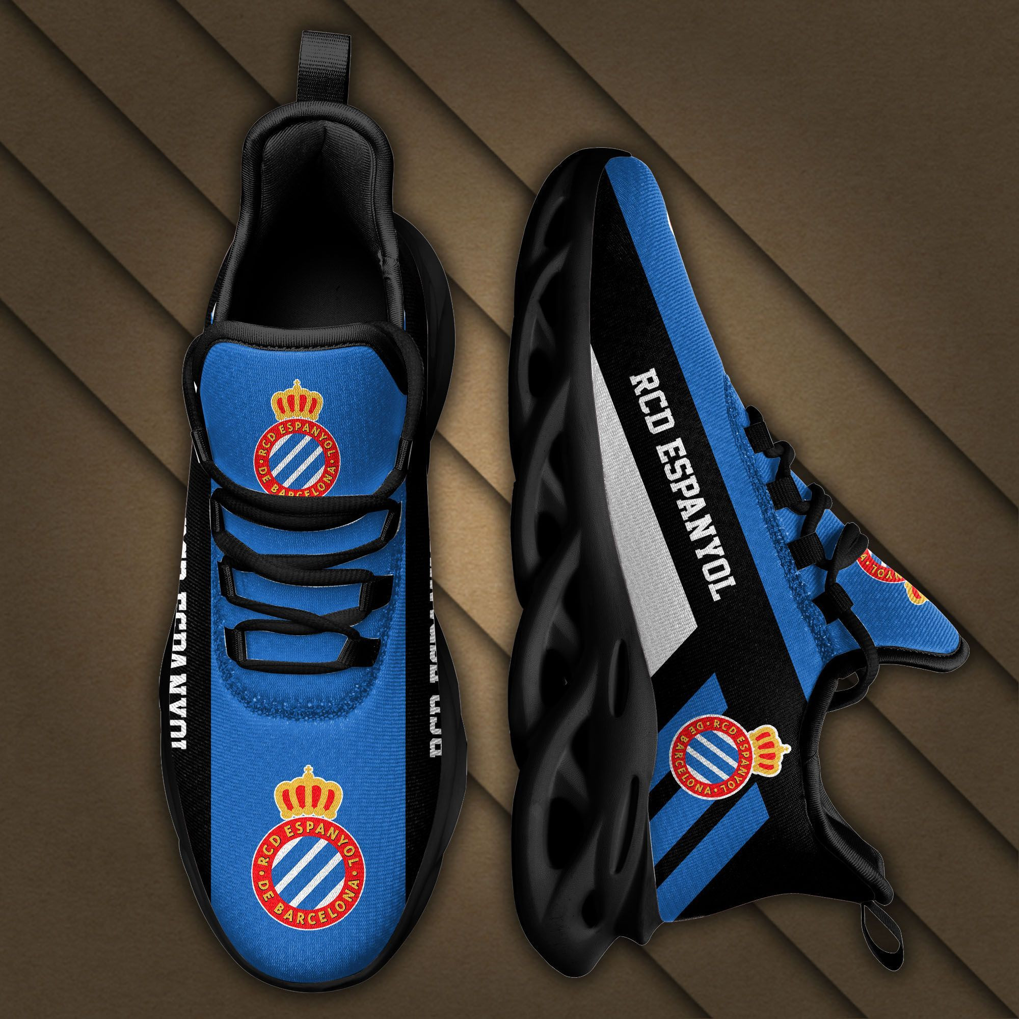 La Liga RCD Espanyol Max Soul Sneakers Shoes - Famjoys La Liga RCD Espanyol Max Soul Sneakers Shoes - Famjoys