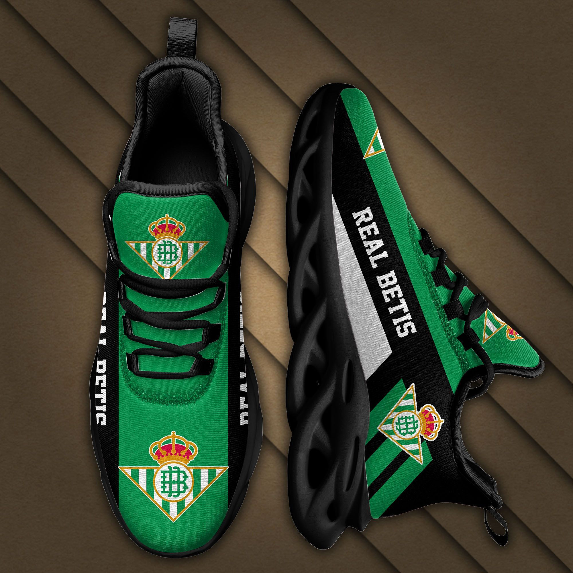 La Liga Real Betis Max Soul Sneakers Shoes - Famjoys La Liga Real Betis Max Soul Sneakers Shoes - Famjoys