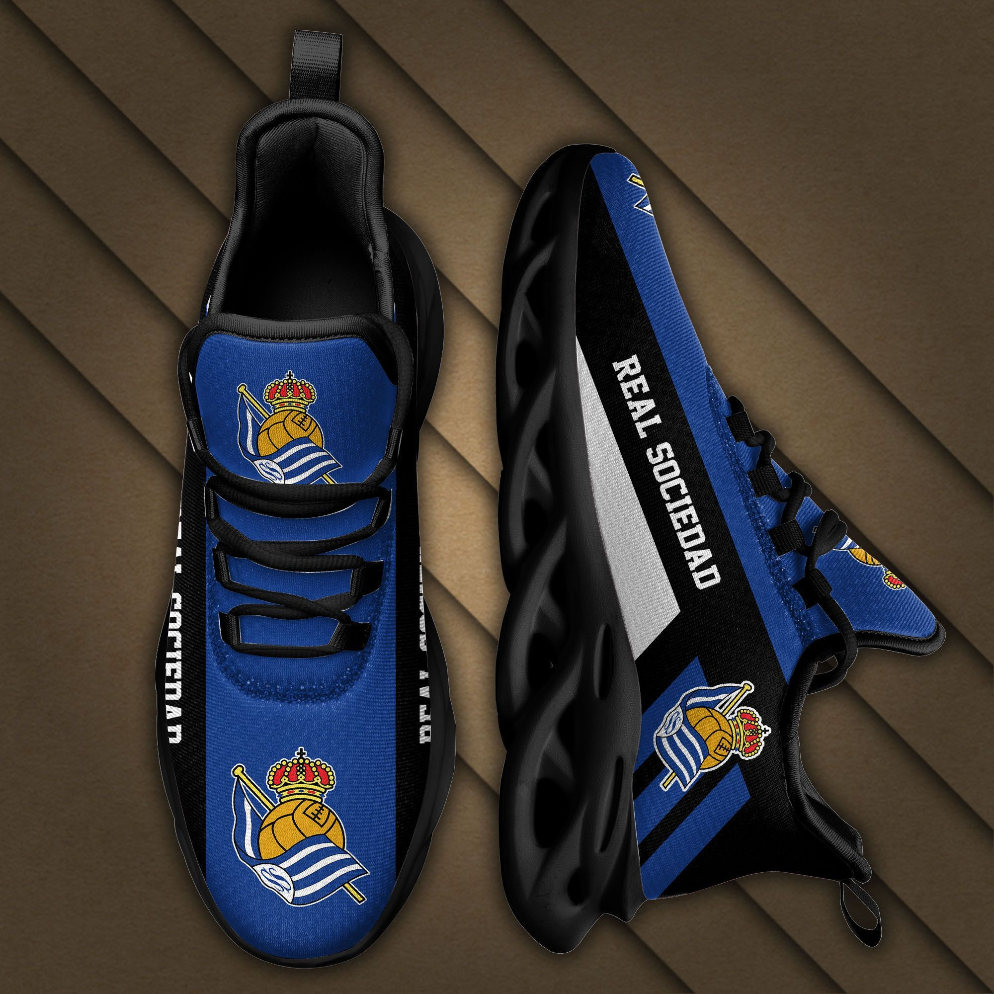 La Liga Real Sociedad Max Soul Sneakers Shoes - Famjoys La Liga Real Sociedad Max Soul Sneakers Shoes - Famjoys