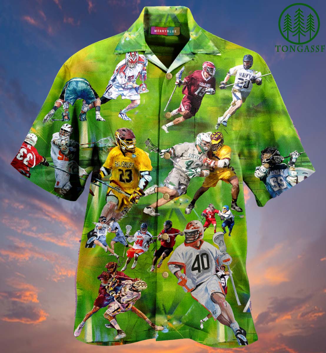 Lacrosse Match Player Hawaiian Shirt - Famjoys Lacrosse Match Player Hawaiian Shirt - Famjoys