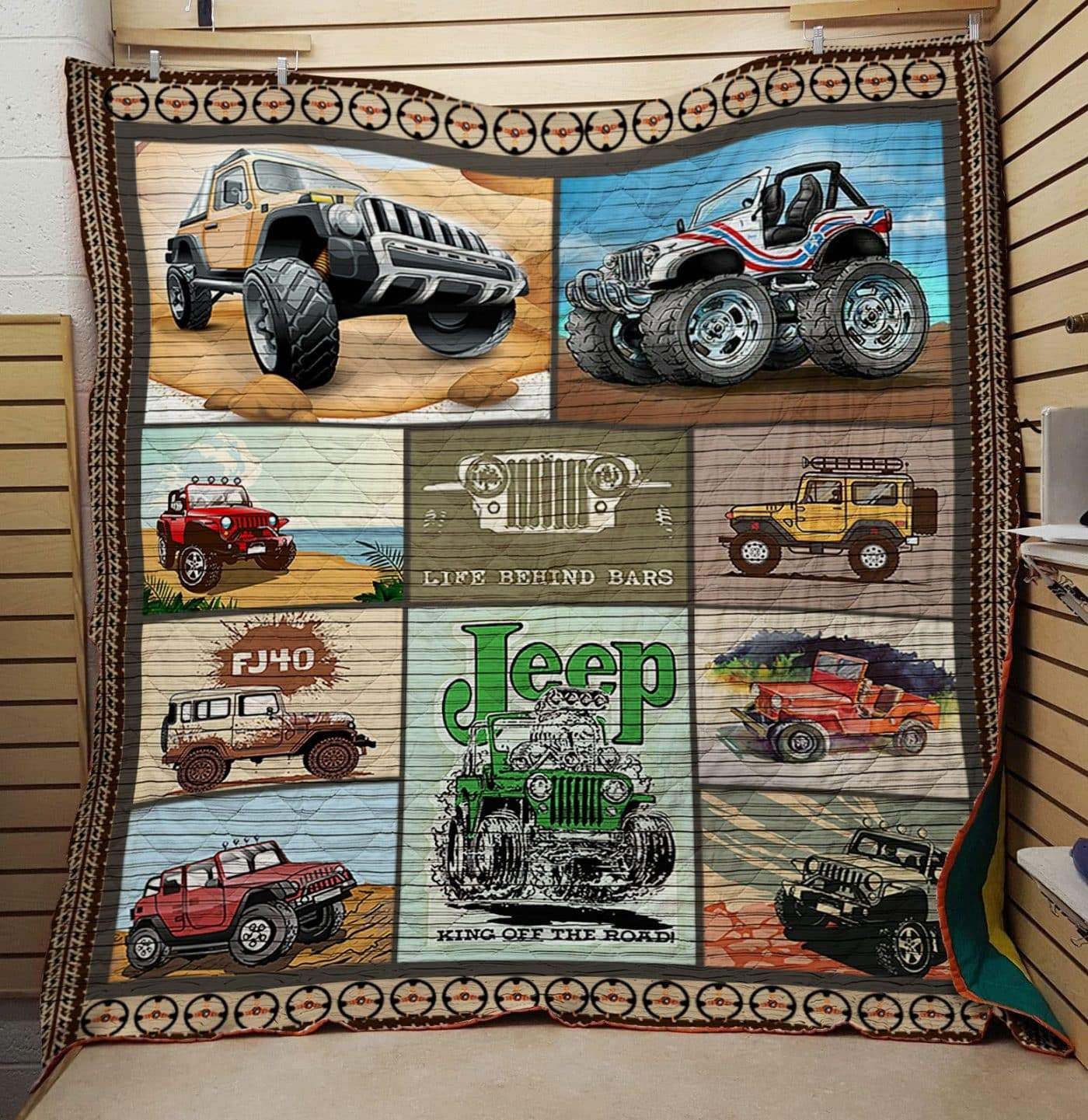 Lalasea Jeep 2702071 3D Customized Quilt Blanket Esr714 - Famjoys Lalasea Jeep 2702071 3D Customized Quilt Blanket Esr714 - Famjoys