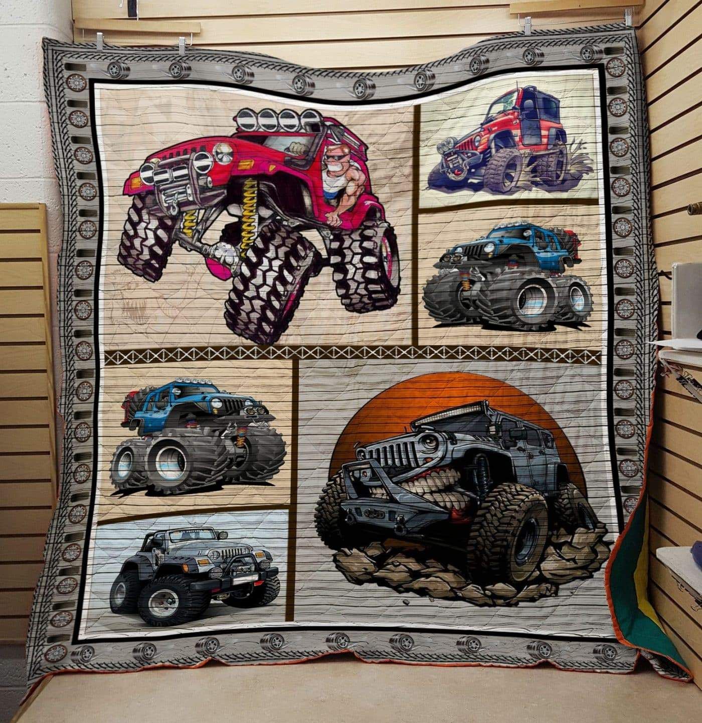 Lalasea Jeep 2702072 3D Customized Quilt Blanket Esr713 - Famjoys Lalasea Jeep 2702072 3D Customized Quilt Blanket Esr713 - Famjoys