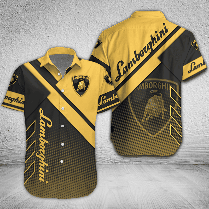 Lamborghini Button Shirt Custom Name, Multicolor - Famjoys Lamborghini Button Shirt Custom Name, Multicolor - Famjoys