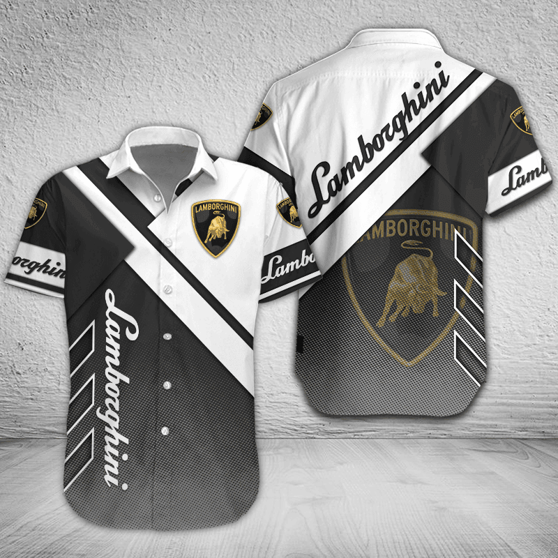 Lamborghini Button Shirt Custom Name, Multicolor - Famjoys Lamborghini Button Shirt Custom Name, Multicolor - Famjoys