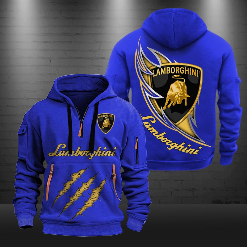 Lamborghini New Zip Hoodie 0454 Multicolor - Famjoys Lamborghini New Zip Hoodie 0454 Multicolor - Famjoys