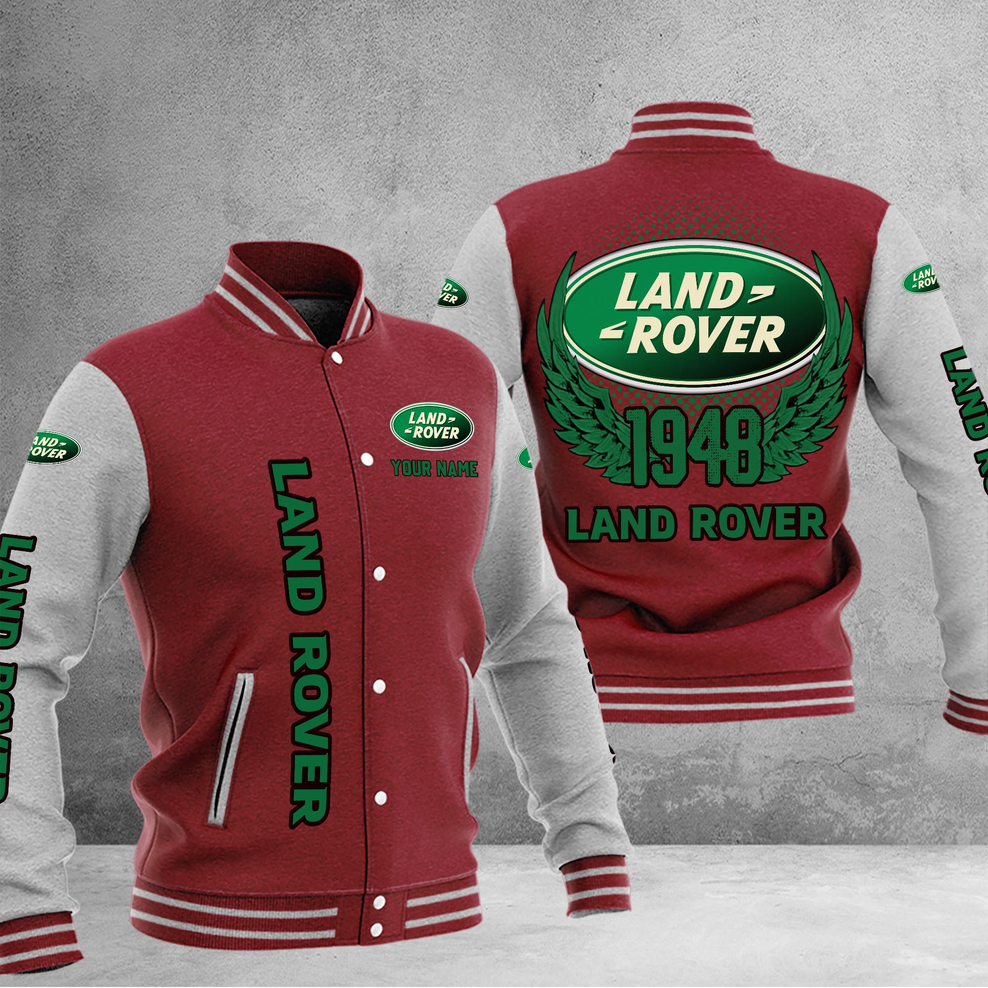 Land-Rover DMHJ1054 Baseball Jacket Multicolor - Famjoys Land-Rover DMHJ1054 Baseball Jacket Multicolor - Famjoys