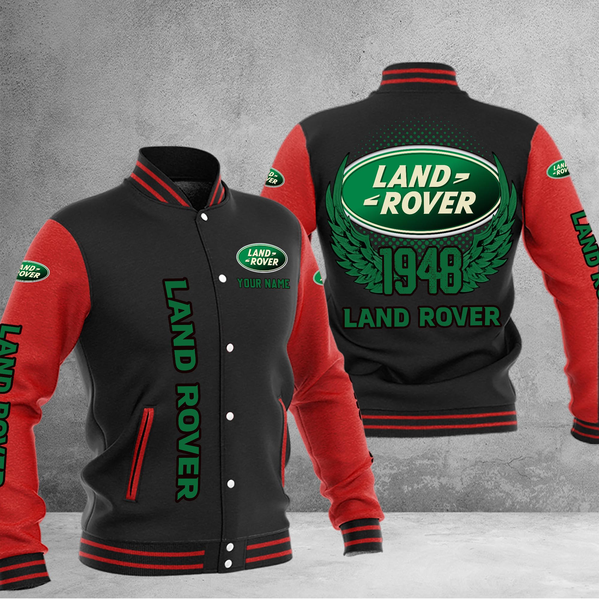 Land-Rover DMHJ1054 Baseball Jacket Multicolor - Famjoys Land-Rover DMHJ1054 Baseball Jacket Multicolor - Famjoys