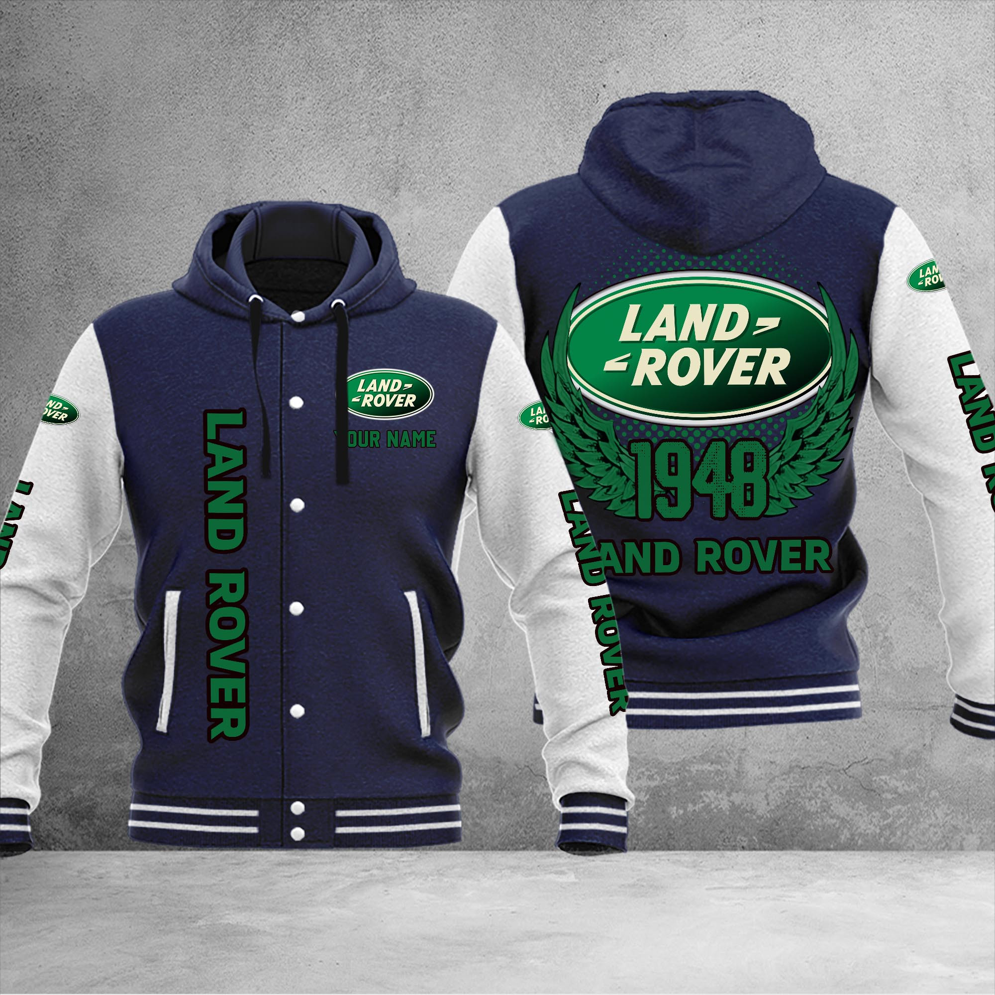 Land-Rover DMHJ1054 Baseball Jacket Multicolor - Famjoys Land-Rover DMHJ1054 Baseball Jacket Multicolor - Famjoys