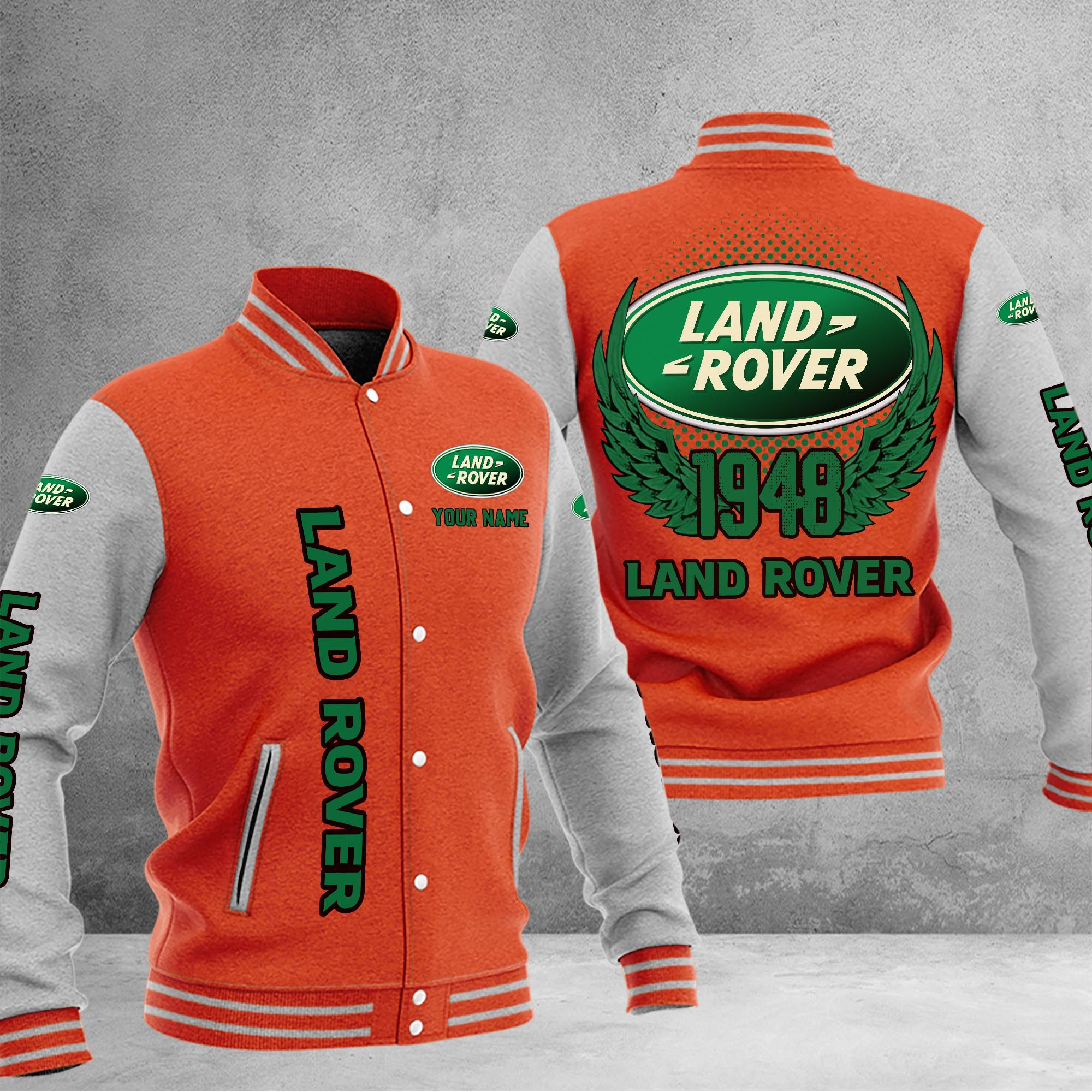 Land-Rover DMHJ1054 Baseball Jacket Multicolor - Famjoys Land-Rover DMHJ1054 Baseball Jacket Multicolor - Famjoys