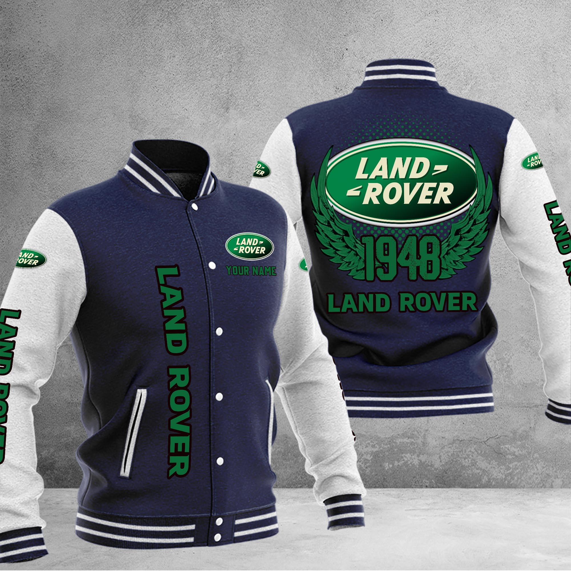 Land-Rover DMHJ1054 Baseball Jacket Multicolor - Famjoys Land-Rover DMHJ1054 Baseball Jacket Multicolor - Famjoys