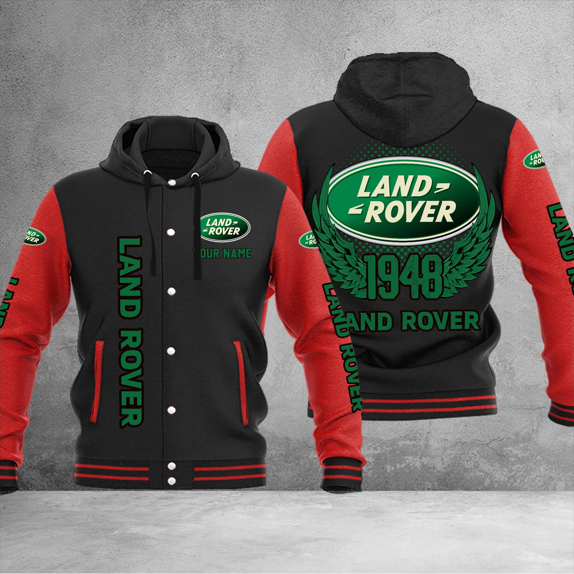 Land-Rover DMHJ1054 Baseball Jacket Multicolor - Famjoys Land-Rover DMHJ1054 Baseball Jacket Multicolor - Famjoys
