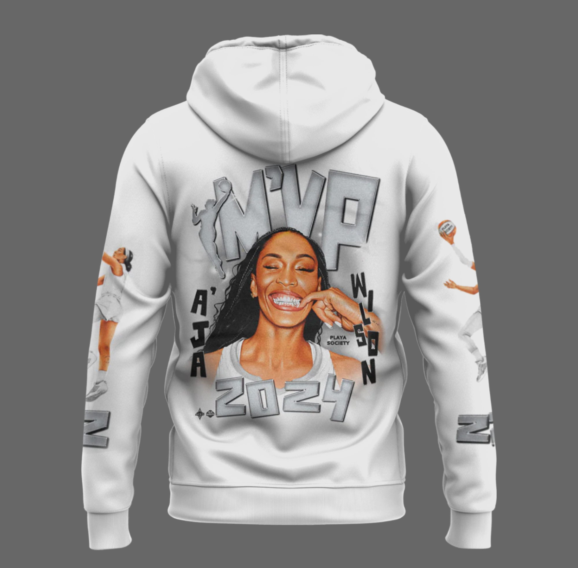 Las Vegas Aces A’ja Wilson M’VP Hoodie Regular - Famjoys Las Vegas Aces A’ja Wilson M’VP Hoodie Regular - Famjoys