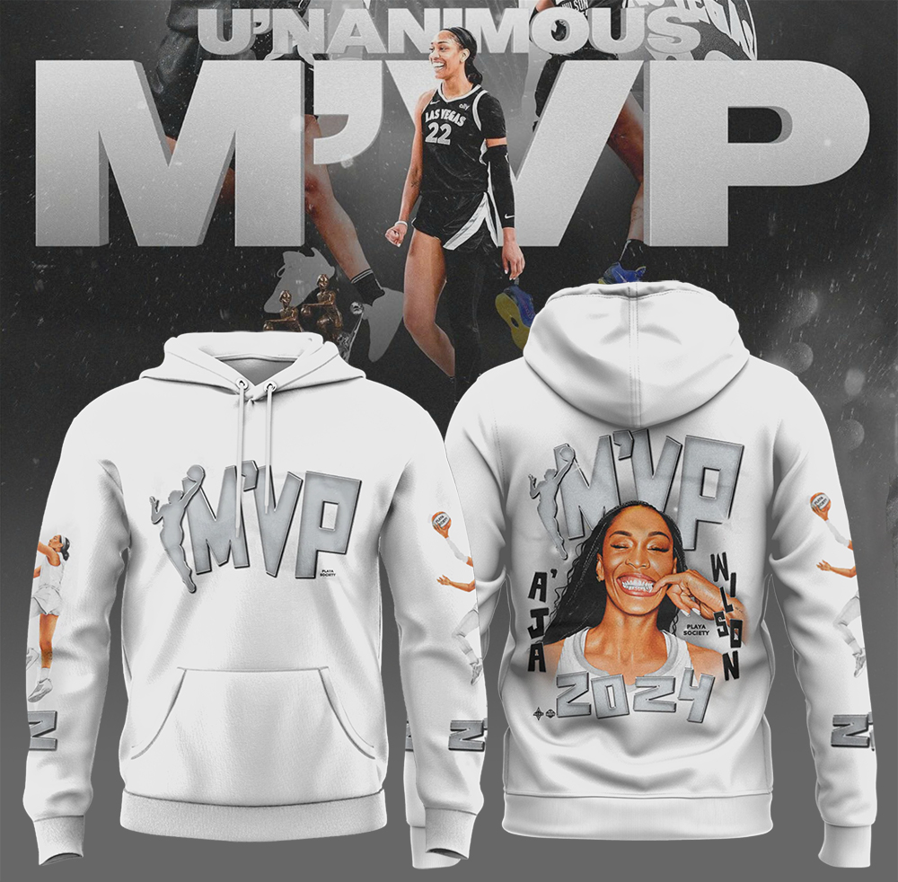 Las Vegas Aces A’ja Wilson M’VP Hoodie Regular - Famjoys Las Vegas Aces A’ja Wilson M’VP Hoodie Regular - Famjoys