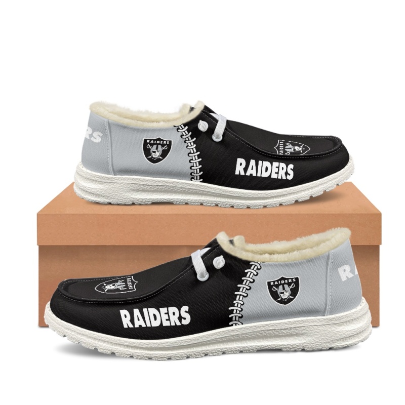 Las Vegas Raiders – Hey Dude Wendy With Warm Fur Lining - Famjoys Las Vegas Raiders – Hey Dude Wendy With Warm Fur Lining - Famjoys