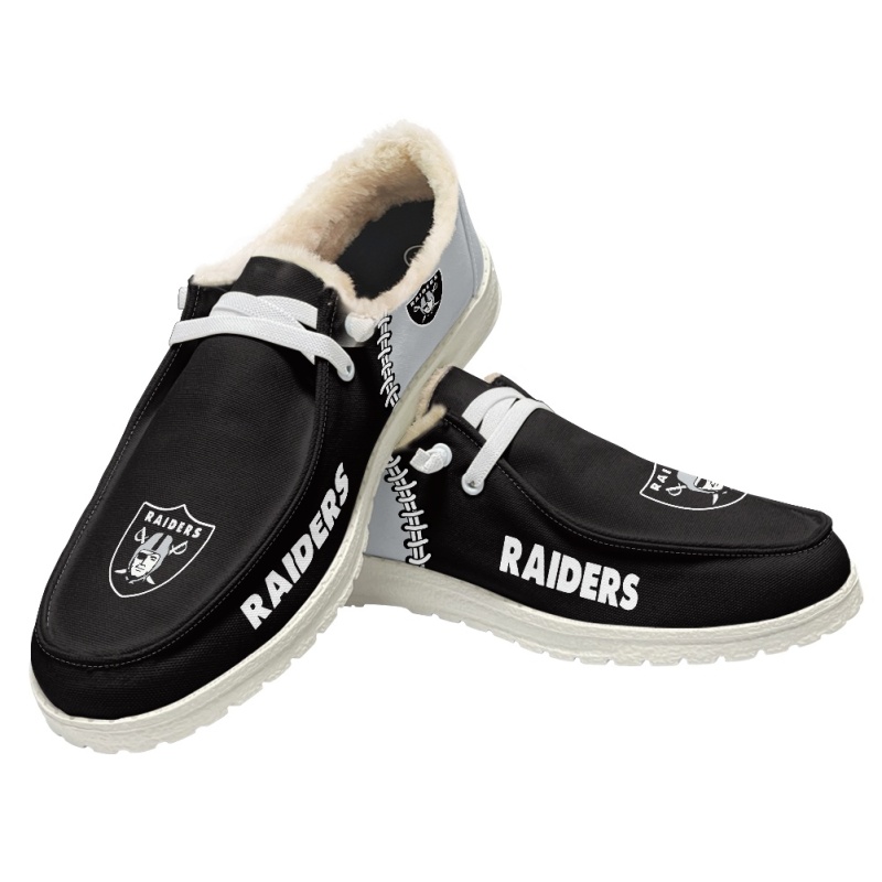 Las Vegas Raiders – Hey Dude Wendy With Warm Fur Lining - Famjoys Las Vegas Raiders – Hey Dude Wendy With Warm Fur Lining - Famjoys