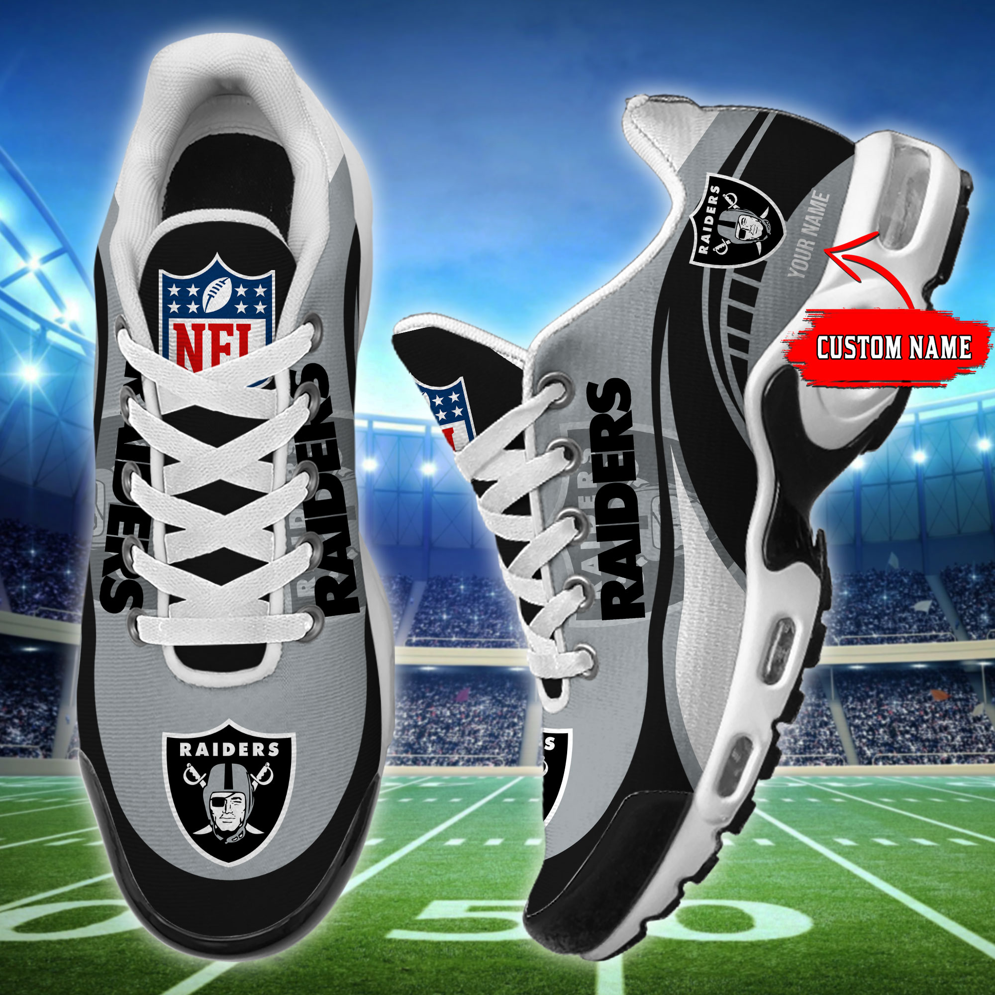 Las Vegas Raiders-32 Teams TN H56 SHOES Cool Gift-SP18082349ID02 - Famjoys Las Vegas Raiders-32 Teams TN H56 SHOES Cool Gift-SP18082349ID02 - Famjoys