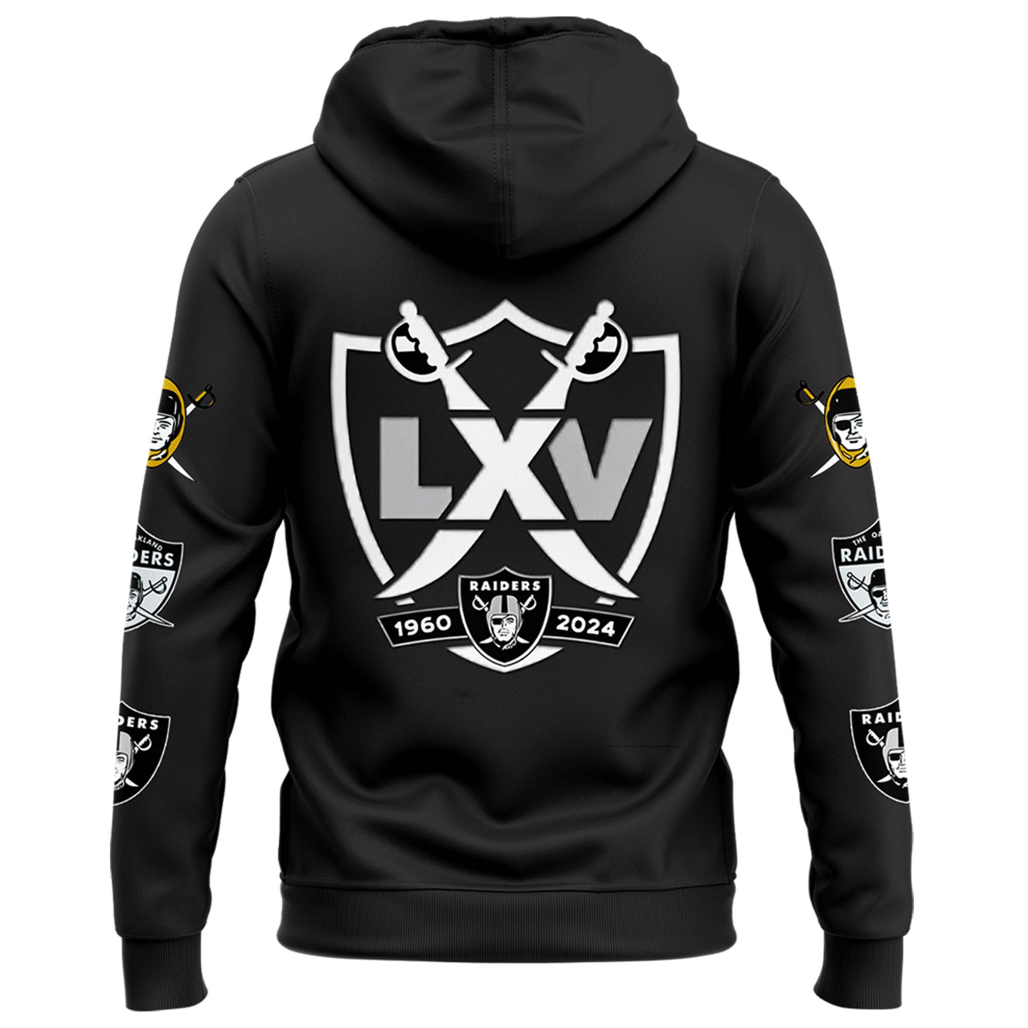 LAS VEGAS RAIDERS 65TH SEASON HOODIE - Famjoys LAS VEGAS RAIDERS 65TH SEASON HOODIE - Famjoys