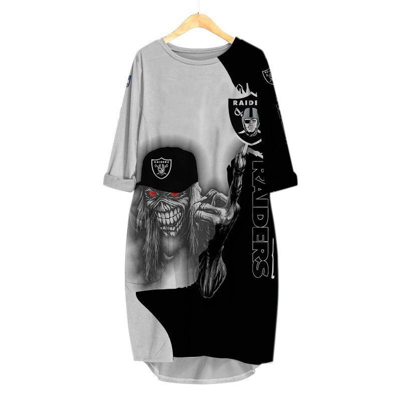 Las Vegas Raiders All Over Print Caftan3071 - Famjoys Las Vegas Raiders All Over Print Caftan3071 - Famjoys