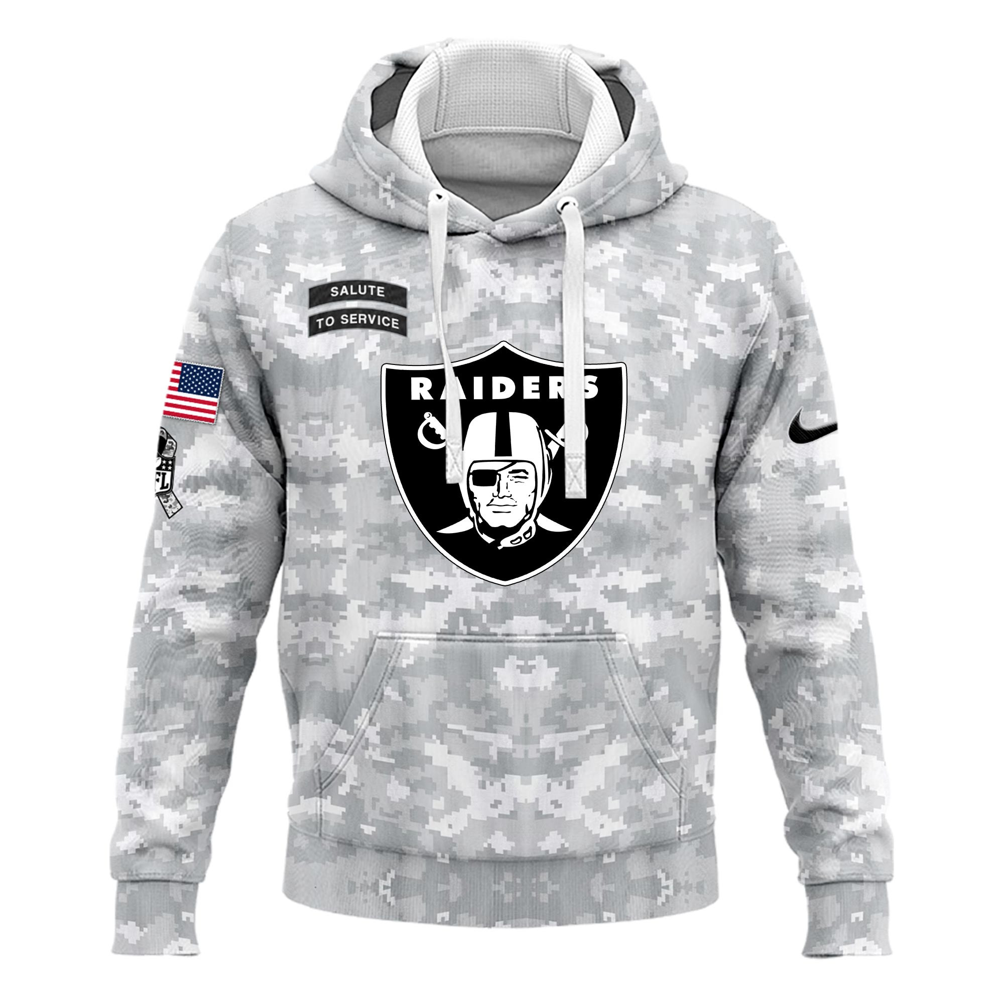 Las Vegas Raiders Arctic Camo Salute to Service Club Hoodie Edition - Famjoys Las Vegas Raiders Arctic Camo Salute to Service Club Hoodie Edition - Famjoys