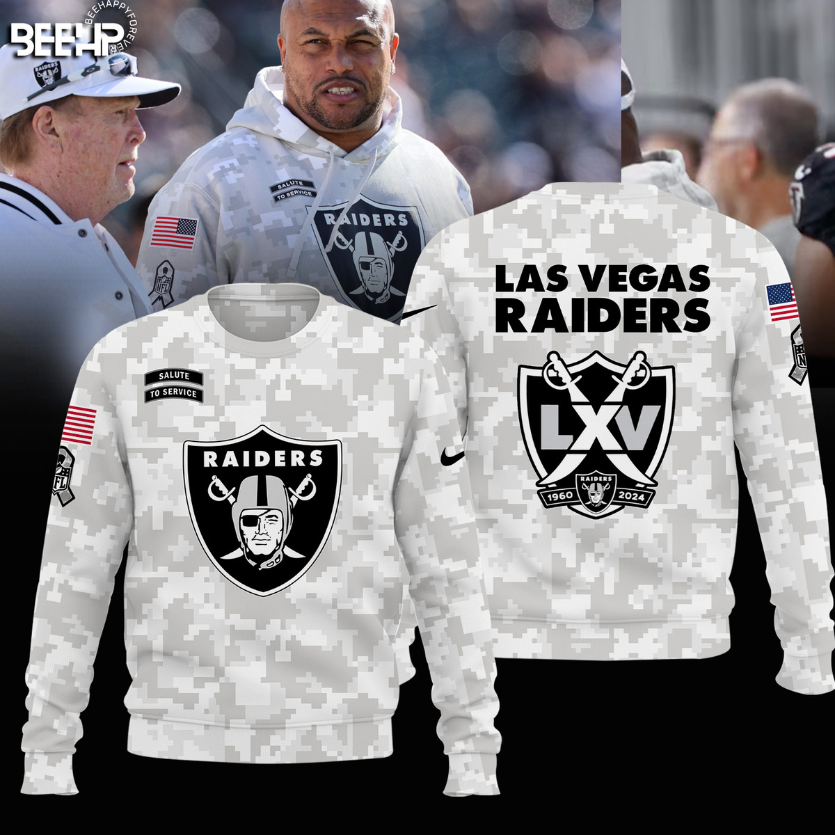 Las Vegas Raiders Camo Salute to Service Cap - Famjoys Las Vegas Raiders Camo Salute to Service Cap - Famjoys