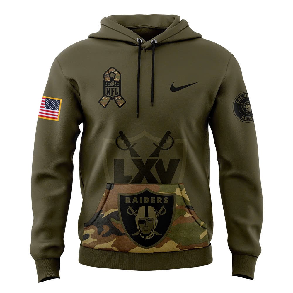 Las Vegas Raiders Camo Salute to Service Club Fleece Pullover Hoodie - Famjoys Las Vegas Raiders Camo Salute to Service Club Fleece Pullover Hoodie - Famjoys