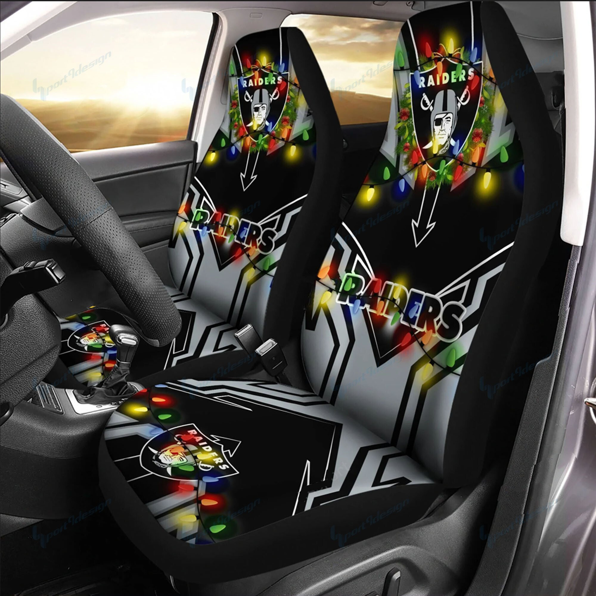 Las Vegas Raiders Car Seat Covers BG133 - Famjoys Las Vegas Raiders Car Seat Covers BG133 - Famjoys