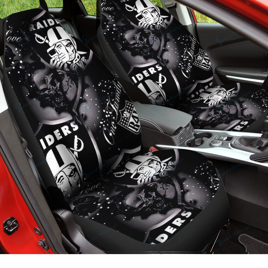 Las Vegas Raiders Car Seat Covers BG199 - Famjoys Las Vegas Raiders Car Seat Covers BG199 - Famjoys