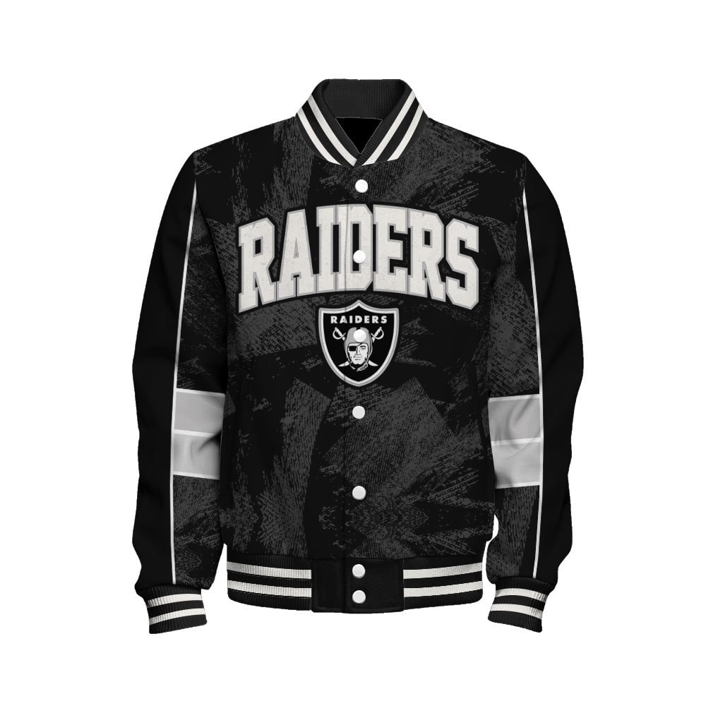 Las Vegas Raiders - Cheering Symbols Unisex Varsity Jacket - Famjoys Las Vegas Raiders - Cheering Symbols Unisex Varsity Jacket - Famjoys