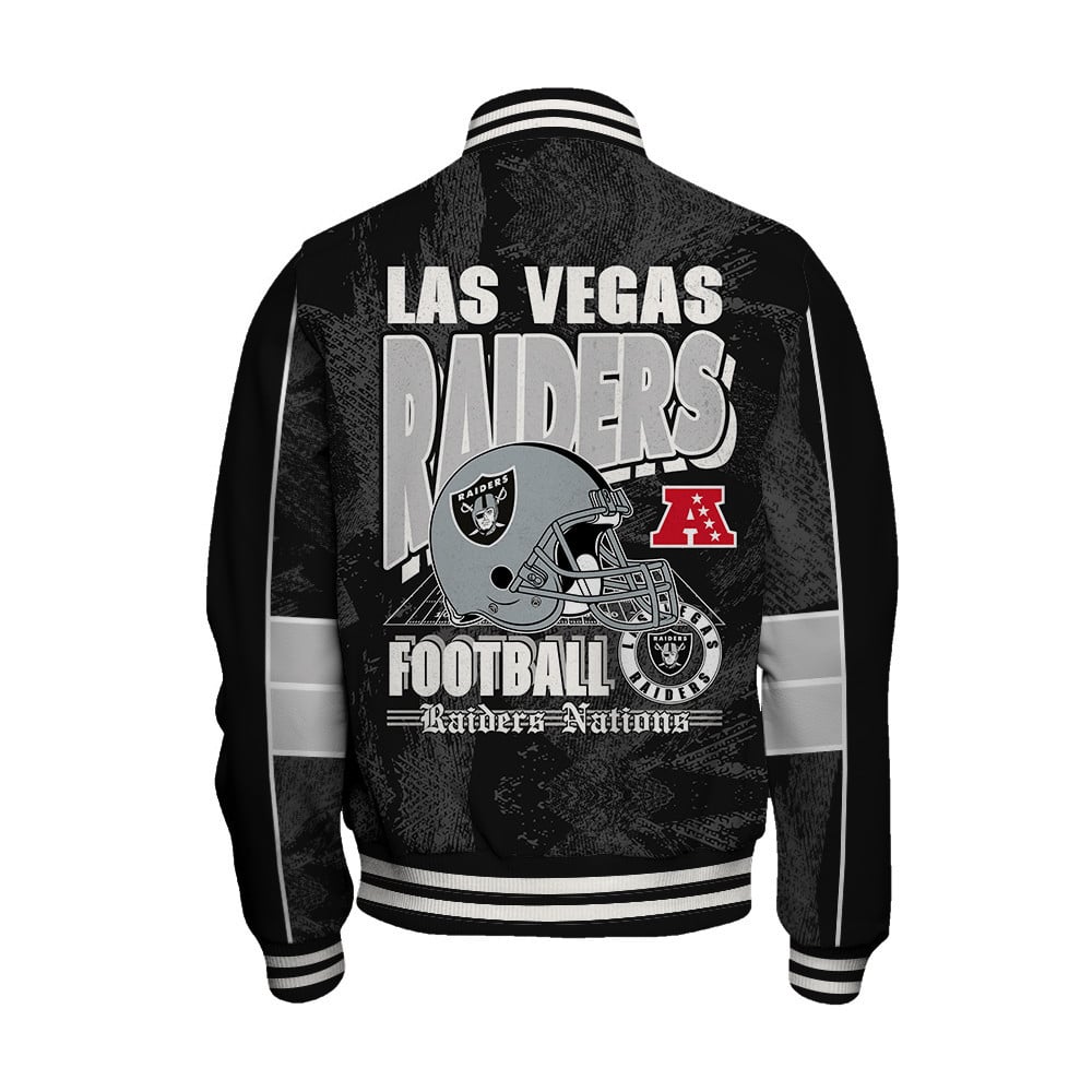Las Vegas Raiders - Cheering Symbols Unisex Varsity Jacket - Famjoys Las Vegas Raiders - Cheering Symbols Unisex Varsity Jacket - Famjoys