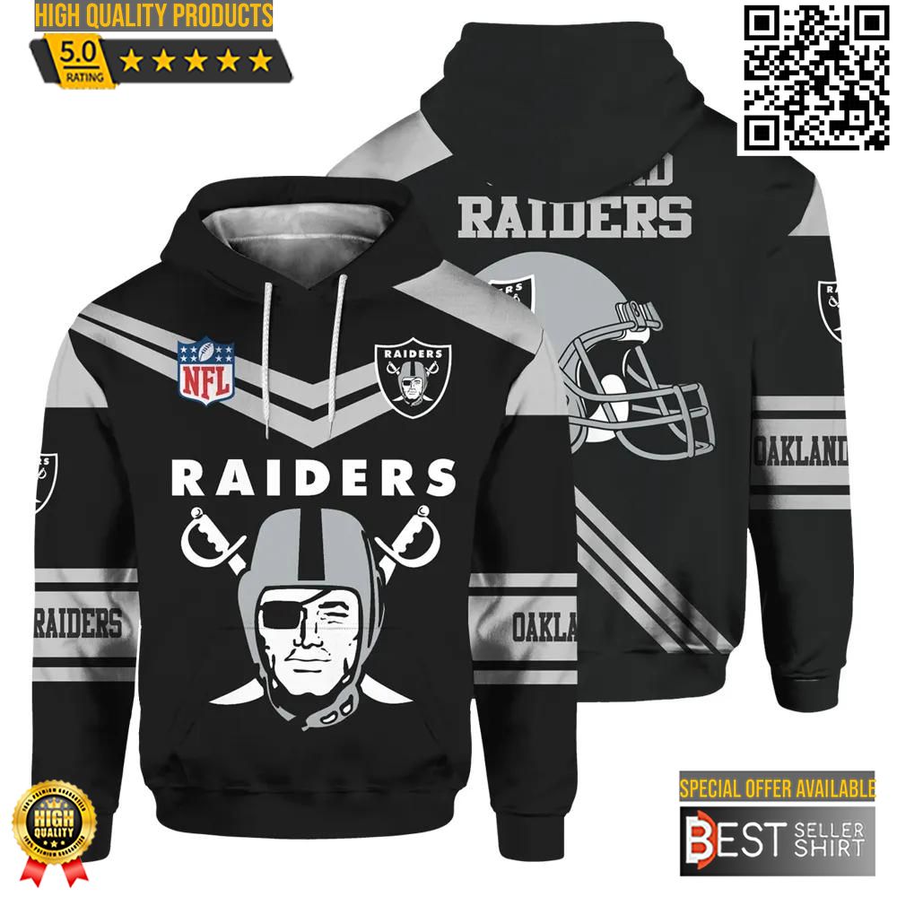 Las Vegas Raiders Football 3D Hoodie 3D Sweatshirt - Famjoys Las Vegas Raiders Football 3D Hoodie 3D Sweatshirt - Famjoys