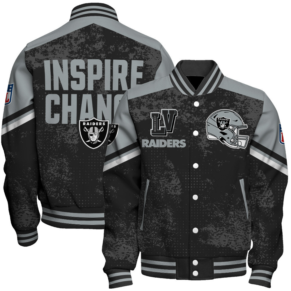 Las Vegas Raiders - Immortal Style Unisex Varsity Jacket - Famjoys Las Vegas Raiders - Immortal Style Unisex Varsity Jacket - Famjoys