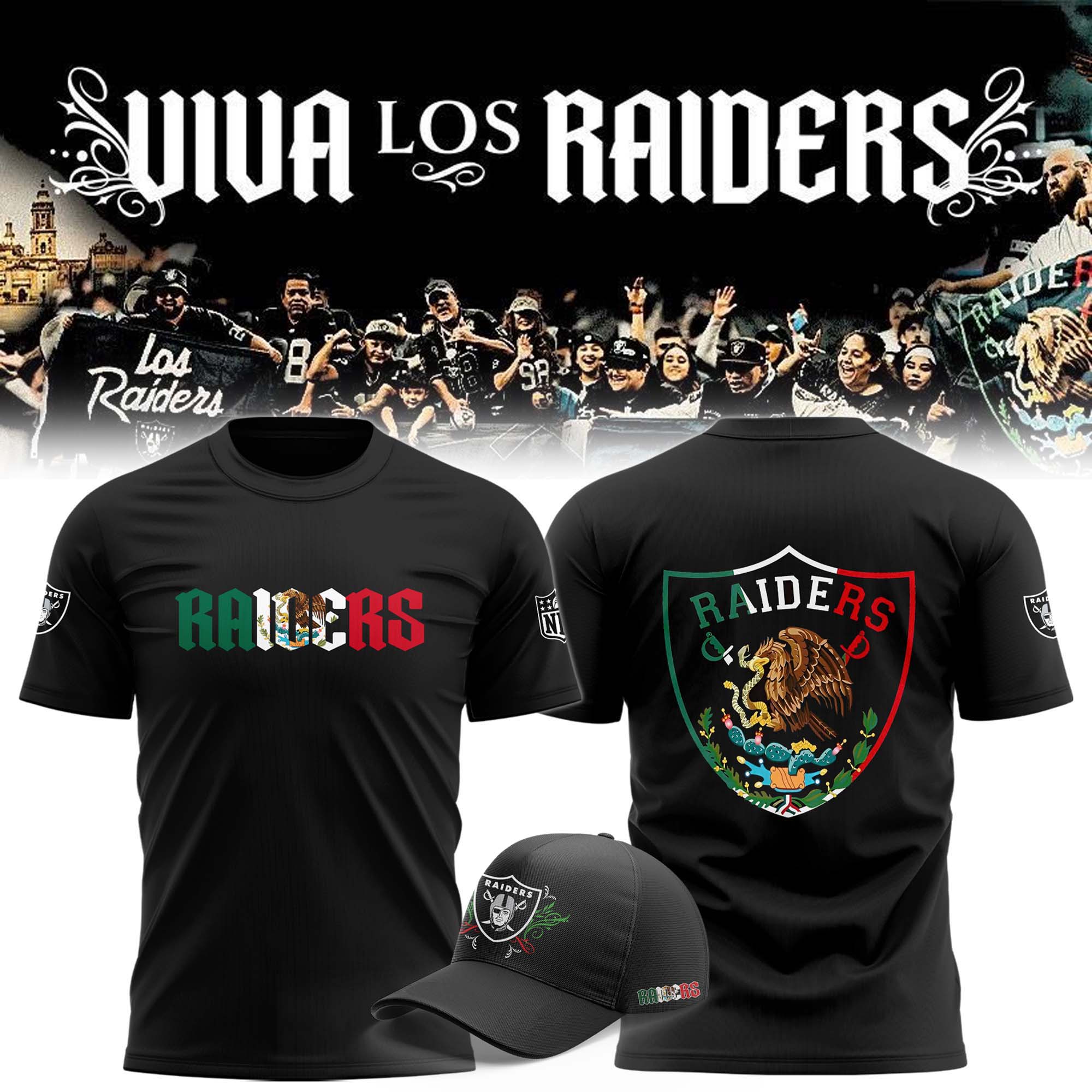 Las Vegas Raiders Mexico's Independence Day Shirt - Famjoys Las Vegas Raiders Mexico's Independence Day Shirt - Famjoys