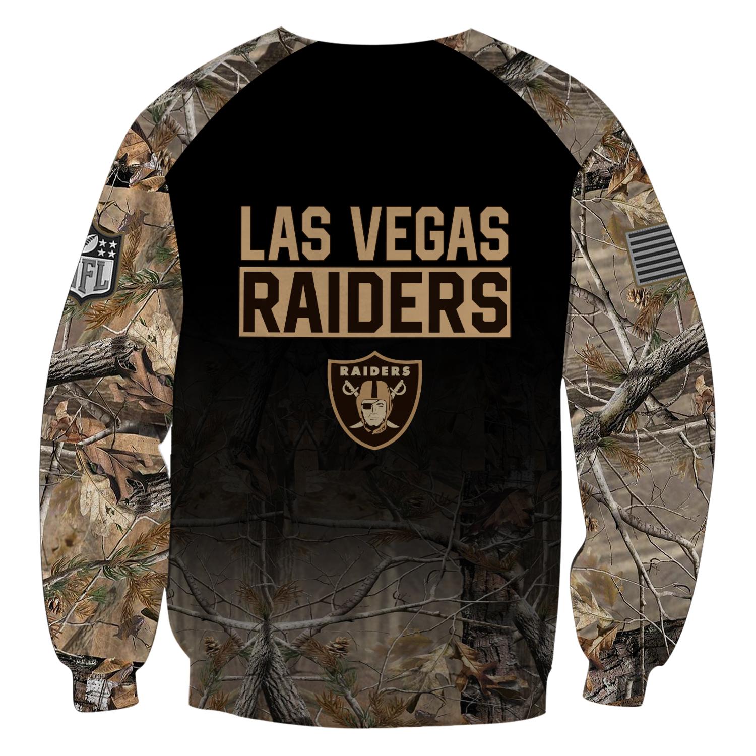 Las Vegas Raiders Personalized Hunting Camo Hunting All Print Apparel - Famjoys Las Vegas Raiders Personalized Hunting Camo Hunting All Print Apparel - Famjoys