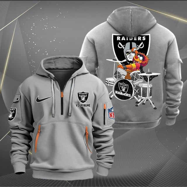 Las Vegas Raiders Premium Personalized Quarter Zip Hoodie AZBTCQZH000017 - Famjoys Las Vegas Raiders Premium Personalized Quarter Zip Hoodie AZBTCQZH000017 - Famjoys